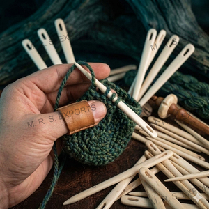 Natural Bone <b>Wool</b> Needle Large Eye Sewing Needle Crochet Knitting Tapestry Needle Handmade Bone Needle Factory Prices - Product Image 3