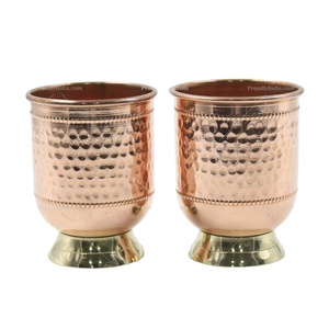 Copper tumblers clean line modern design drinkware ayurvedic health <b>cups</b> eco <b>reusable</b> durable for contemporary kitchen use - Product Image 1
