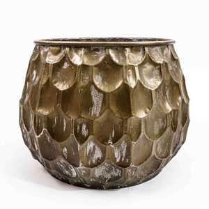 Hammered Iron Modern Flower Pot Planter Decorative Plant Container <b>Textured</b> <b>Powder</b> Coated Bowl for Indoor/Outdoor Home Decor - Product Image 4