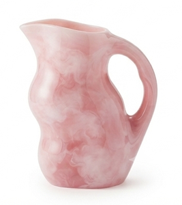 Pink Marbled <b>Ceramic</b> Water Pitcher Decorative Jug Handle Modern Flower Vase Home Party Table Customised Size Shape 1.8L Capacity - Product Image 6