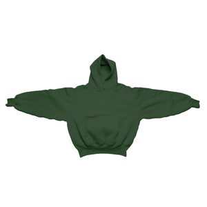 Sudadera con capucha negra para hombre, de manga raglán, con bolsillo canguro, informal, de manga larga, 500 gsm. - Product Image 4