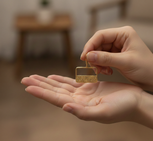 Boucles d'oreilles pendantes rectangulaires en laiton faites à la main, résistantes au ternissement, style bohème géométrique contemporain, bijoux de fête pour femmes - Product Image 5