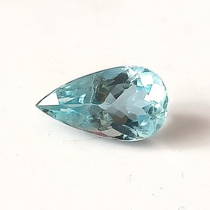 Aigue-marine naturelle bleu glace de 4,40 carats, taille poire facettée, translucide, pierre précieuse en vrac - Product Image 1
