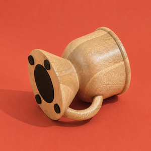 Brûleur d'encens en bois en forme de tasse charmant, finition naturelle lisse, haute qualité, parfait pour ajouter une touche cosy à n'importe quel espace - Product Image 3