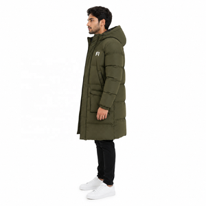 Men's Quilted Long Hooded Jacket Custom Winter Outerwear Streetwear Y2K Custom Men's Jackets OEM Wholesale Clothing Manufacturer - Product Image 2