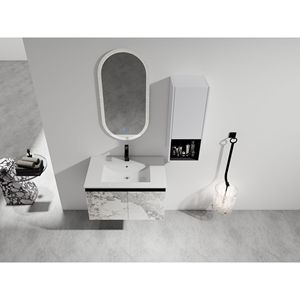 Mobile Bagno Sospeso da 30 Pollici con Lavabo in Ceramica e Armadietto Laterale, Ante con Chiusura Ammortizzata, Combinazione Mobiletto (Pacchetto KD) - Product Image 6
