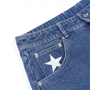 Manufactory Cotton Embroidery <b>Men</b> Denim Shorts Custom logo Washed Printing <b>Jean</b> Shorts Casual Straight Loose Jorts for <b>Men</b> - Product Image 3