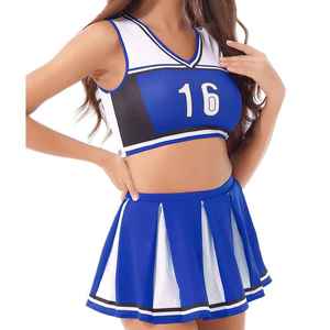 Solid Traders Cheer <b>Dance</b> New Trend <b>Crop</b> <b>Top</b> Custom Color Design Heat Transfer Printed 100% Polyester Cheerleader Uniform - Product Image 4
