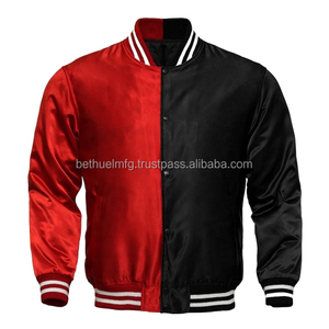 Chaqueta Varsity de Béisbol para Hombre, de Invierno, Satinada, de Alta Calidad, con Diseño Moderno de Dos Tonos, Totalmente Personalizable - Product Image 3