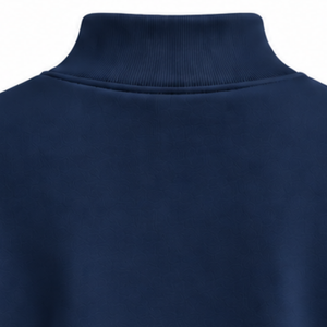 <b>Navy</b> Blue <b>Women</b> High Neck Sweatshirt Long Sleeve Pullover Oversized Casual <b>Fleece</b> Mock Neck Winter Streetwear Fashion Jumper - Product Image 4