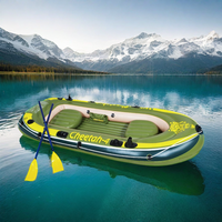 Bateau pneumatique gonflable haute vitesse personnalisé pour 4 personnes, 0,6 mm d'épaisseur, en PVC, avec pompe manuelle électrique pour la dérive, la pêche et le sauvetage, utilisation en extérieur