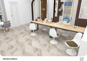 Carrelage en porcelaine brillant Prestige Illume 600x1200mm 60x120cm 24x48 pouces, surface de revêtement décorative moderne grand format - Product Image 4