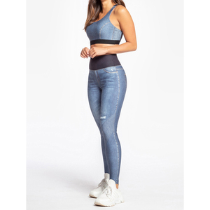 Ensemble de yoga pour femmes, vêtements de sport, col en V, dentelle, éco-responsable, spandex/nylon, sans couture, haute qualité, respirant, design personnalisé - Product Image 6