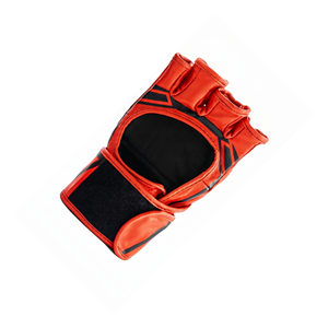 Gants de MMA en cuir personnalisés, demi-doigts, bleus, avec fermeture Velcro, pour arts martiaux adultes - Product Image 2