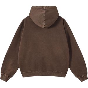 เสื้อฮู้ดวินเทจทรงโอเวอร์ไซส์แบบย้อมสีเอซิด สไตล์ลำลองสำหรับแฟชั่นสตรีทประจำวัน - Product Image 6