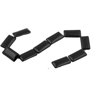 High quality Rectangle Beads black agate bead <b>crystal</b> women <b>necklace</b> jewellery square gemstone bead Jewelry Making suppler - Product Image 1