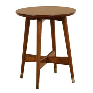 Table d'appoint en bois antique avec structure en bois massif pour salon, chambre à coucher, décoration moderne de la maison - Product Image 1
