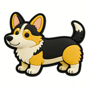 Cute Iron On 3D Cartoon Dog Embroidery Style PVC Patch for <b>Kids</b> Clothing <b>Backpacks</b> Gifts Accessories Wholesale Manufacturer OEM - Product Image 3
