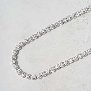 925 Sterling Silver VVS Moissanite Tennis <b>Chain</b> Necklace <b>Iced</b> <b>Out</b> Hip Hop Diamond Necklace for Men Women - Product Image 3