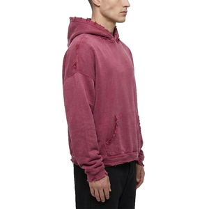 Sportish Impex Custom Streetwear Acid Wash Hoodie <b>Men</b> Heavyweight 100% Cotton Distressed Cropped <b>Pullover</b> Graphic Hoodie - Product Image 4