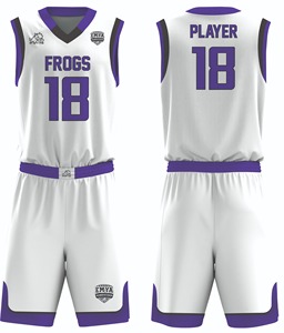 ชุดยูนิฟอร์มบาสเก็ตบอลเยาวชนแบบใหม่ ดีไซน์สั่งทำพิเศษ คุณภาพสูง พิมพ์ลายแบบ Dye Sublimation สีขาวดำ สำหรับผู้ชาย - Product Image 1