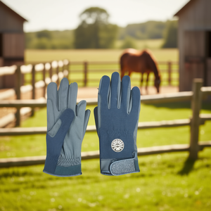 Horse Riding <b>Gloves</b> Cycling/SKI Women's Lightweight Stretch Fabric Back Synthetic Leather Palm Training <b>Touchscreen</b> Index Finger - Product Image 3
