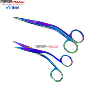 Ensemble de ciseaux à pansements, lot de 2, 4,5 pouces et 5,5 pouces, multicolores, revêtement en titane, ciseaux manuels certifiés CE, ciseaux médicaux pour traumatismes, EMT, paramédicaux - Product Image 6