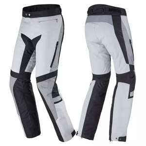Pantalon de moto imperméable à blocs de couleur, taille ajustable, blanc, noir, gris, pantalon de motocross - Product Image 1