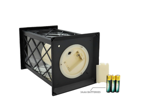 Lámpara de Huracán Hecha a Mano de Hierro y Ratán Negra para Decoración del Hogar y Exteriores, Portavelas Navideño Fácil de Colocar - Product Image 5