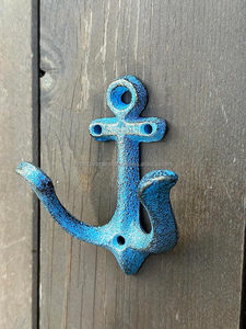 Gancho de pared de diseño vintage Hierro fundido Metal Hecho a mano Barco náutico Ancla Diseño Ecológico Decorativo En stock - Product Image 5