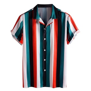 Camisa de manga corta para hombre, camisa 100% de algodón con estampado, informal, temporada de verano y otoño, venta al por mayor, OEM, diseño estampado personalizado - Product Image 2