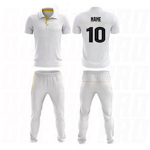 Uniforme de Cricket de Alta Calidad, Conjunto Blanco con Logotipo de Marca y Nombre del Equipo, Jersey Transpirable para Partidos y Prácticas - Product Image 4