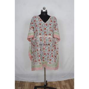 ชุดนอนมินิเดรสลายดอกไม้ดิจิทัลสไตล์เกาหลีสำหรับผู้หญิง สวมใส่สบาย เหมาะสำหรับใส่ไปชายหาด ชุดคลุมอาบน้ำ คาฟตัน ดีไซน์หรูหรา วินเทจ แท้ 100% - Product Image 2