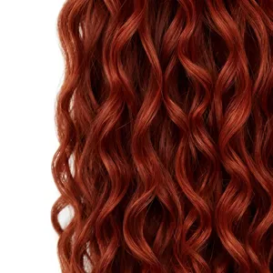 Cabello Humano 100% Remy con Ondas Naturales, Rizado Rojizo, Voluminoso y Suave - Product Image 3