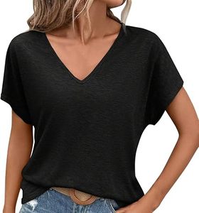 Camiseta de manga murciélago para mujer, de algodón oversize con cuello redondo, ajuste holgado, estilo casual urbano, sudadera ecológica de verano, de marca para mujer - Product Image 1