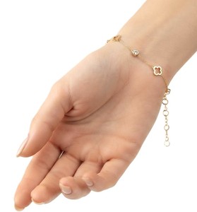 กำไลข้อมือแฟชั่นหรูหราแบบปรับได้ ทองคำแท้ 10K 14K 18K ประดับเพชรทรงกลมเพาะเลี้ยงในห้องปฏิบัติการ กำไลมอสซาไนต์แทนมิตรภาพ - Product Image 6