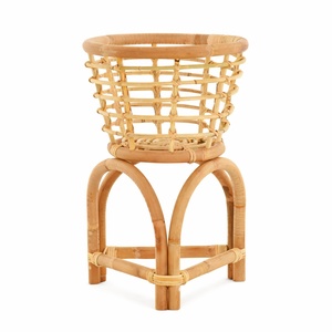 Wood planter <b>stand</b> rattan plant <b>pot</b> <b>stands</b> flower basket holder top-pick Vietnam handicrafts - Product Image 1