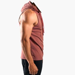 Sudadera Ligera sin Mangas con Capucha para Hombre, Sudadera con Capucha para Gimnasio, Ropa de Entrenamiento Físico, Transpirable, para Correr, Deportes, Fisicoculturismo - Product Image 2