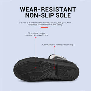 Botas de Motocicleta Antideslizantes para Hombre, Zapatos de Cuero para Motocicleta, Botas Impermeables Antideslizantes de Cuero para Hombre - Product Image 4