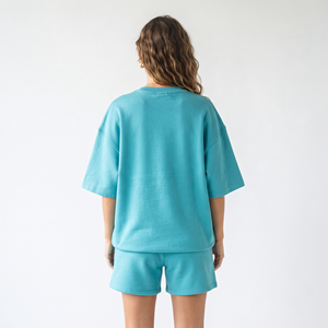 Tenues d'été pour femmes, ensembles t-shirt et short, ensemble court deux pièces pour l'été, ensembles de shorts unis pour femmes, shorts personnalisés pour femmes - Product Image 3