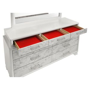 Cómoda Moderna de Madera Blanca Estilo Soul B009P309603, Mismo Inventario en CA, Incluye Solo la Cómoda - Product Image 3