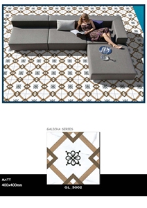 Las Mejores Baldosas de Piso Esmaltadas de Alto Brillo de 400 x 400 mm para Interiores y Exteriores, Garajes, Diseño Moderno, Fáciles de Limpiar, Exportadas a Todo el Mundo - Product Image 1