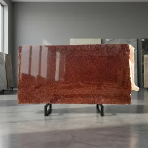 Granit Rouge Gemme, Pierre Naturelle Premium avec une Finition Rouge Intense pour les Revêtements de Sol, les Panneaux Muraux, les Îlots de Cuisine et les Projets Modernes - Product Image 3