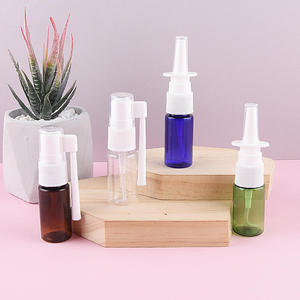 Flacon pulvérisateur nasal Unalilia XB12 de 10 ml en PET/PP ambré, avec bouchon, pour usage domestique, avec tampon de brossage pour sérigraphie, adapté aux liquides bleus et verts - Product Image 1