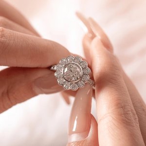 <b>Adjustable</b> 925 Sterling Silver Gold Lab Grown Diamond <b>Ring</b> Elegant Timeless Statement Jewelry Brilliant Stone Setting - Product Image 5