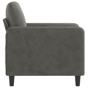 Poltrona in Velluto Grigio Scuro 100% Poliestere con Struttura in Metallo e Compensato per Soggiorno - Product Image 4