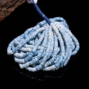 Natural Blue <b>Opal</b> Heishi Tyre Shape Beads 6-7mm Blue <b>Opal</b> Smooth Wheel Beads Wholesale Bulk Gemstone Bead Strand 16 Inch Strand - Product Image 6