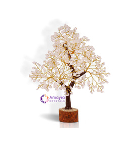 Pot de fleurs décoratif en bois fait main avec 300 perles de quartz cristal, thème mascotte, étanche, vente en gros AMAYRA CRYSTALS - Product Image 1