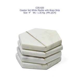Luxury High Quality Solid Hexagon <b>Marble</b> <b>Coaster</b> Set Eco-Friendly Natural Stone Home Hotel Use Bulk Wholesale Price Direct India - Product Image 6