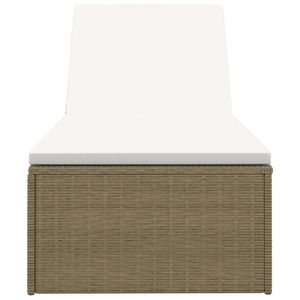 Lettino in Poly Rattan marrone e crema bianco - Product Image 6